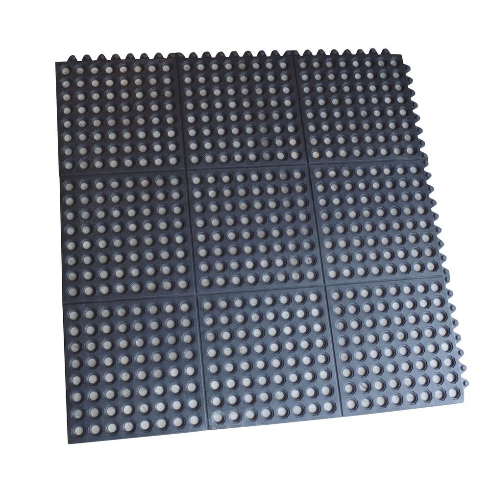 3 x 3 Foot Interlocking Rubber Mats - 4 Pack. Picture 2