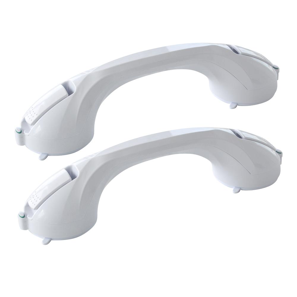 16 in. Repositionable Suction Grab Bar Set  - White 2 Piece Set. Picture 2