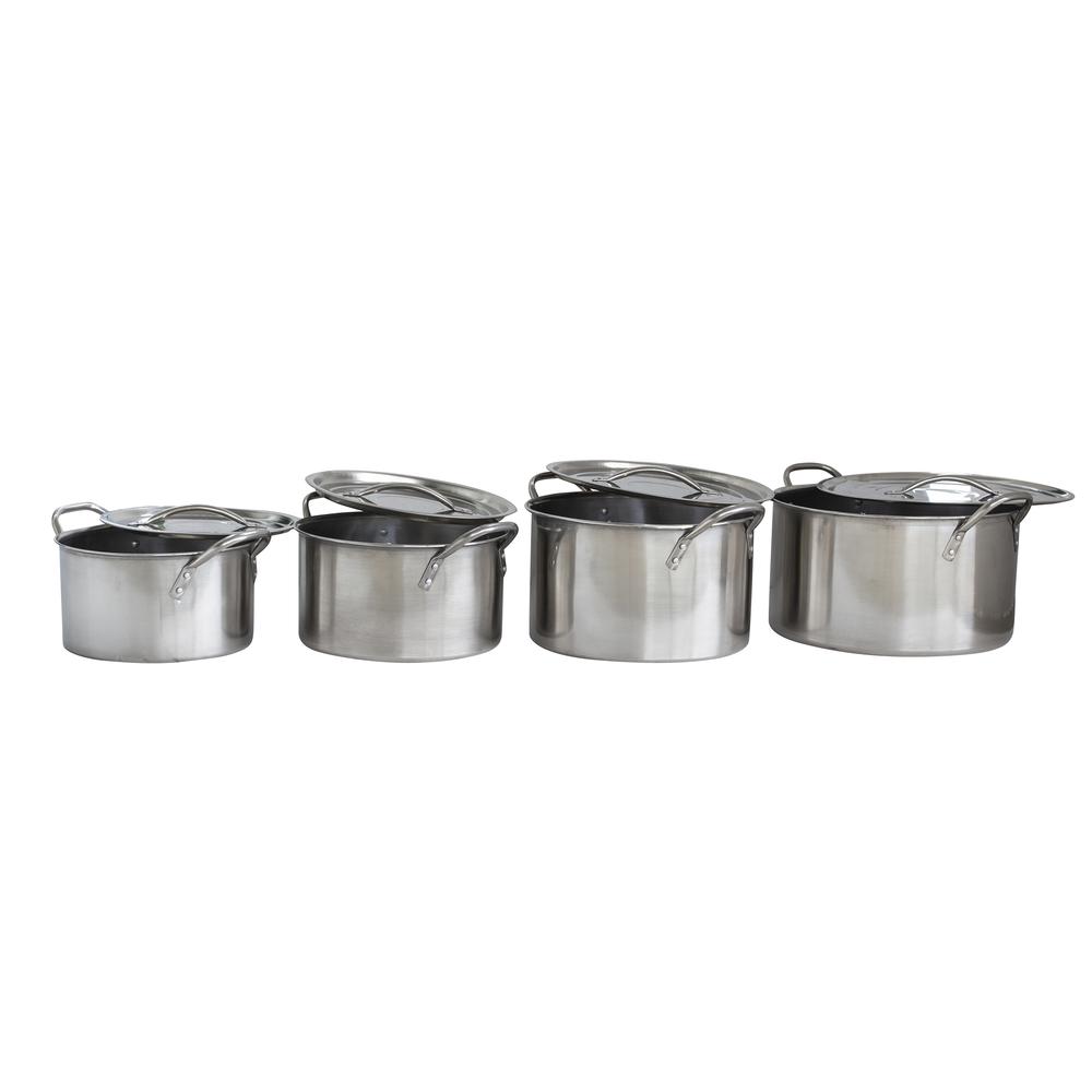 8 Piece Stainless Steel Stock Pot Set. Picture 2