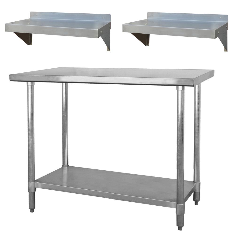 Stainless Steel Work Station with 48 inch Workbench Table. Picture 1