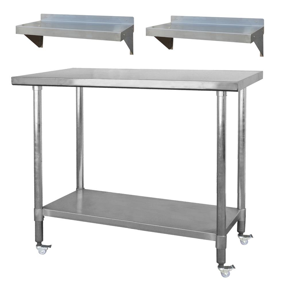 Stainless Steel Work Station with 48 inch Workbench Table. Picture 1