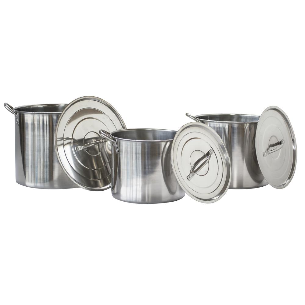 6 Piece Stainless Steel Stock Pot Set. Picture 2