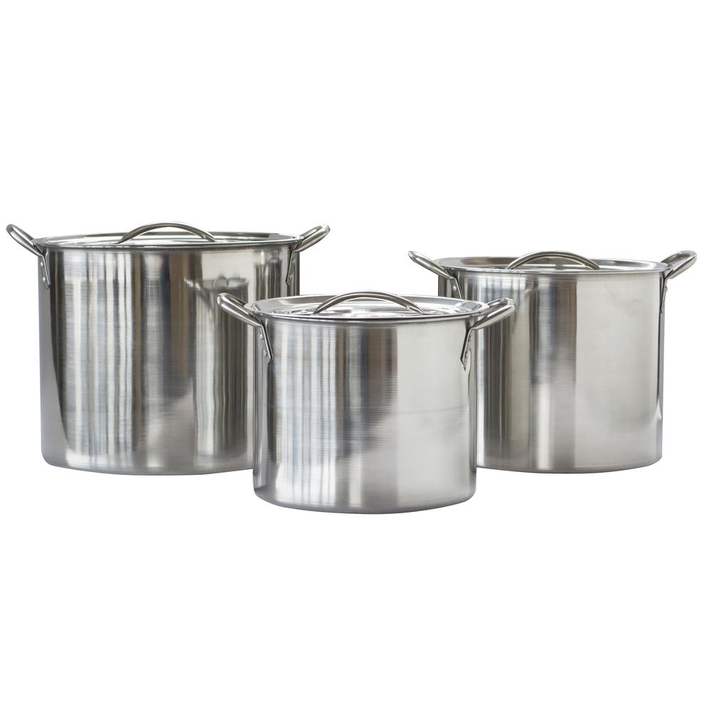 6 Piece Stainless Steel Stock Pot Set. Picture 3