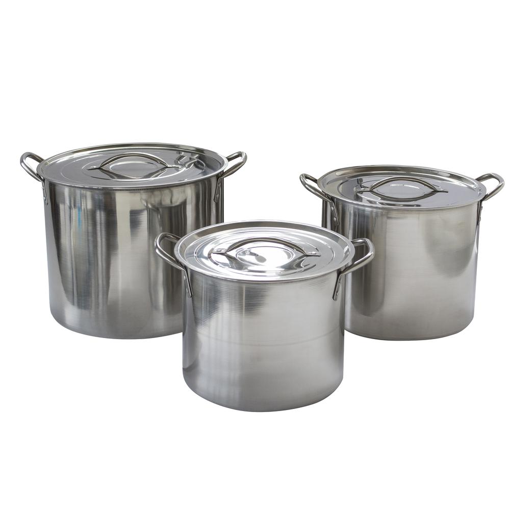 6 Piece Stainless Steel Stock Pot Set. Picture 1