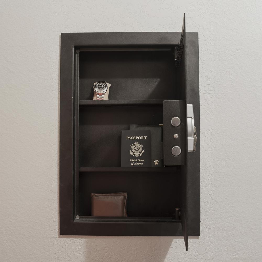 Wall Safe with Electronic Lock - Black. Picture 4