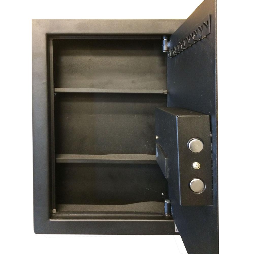 Wall Safe with Electronic Lock - Black. Picture 2