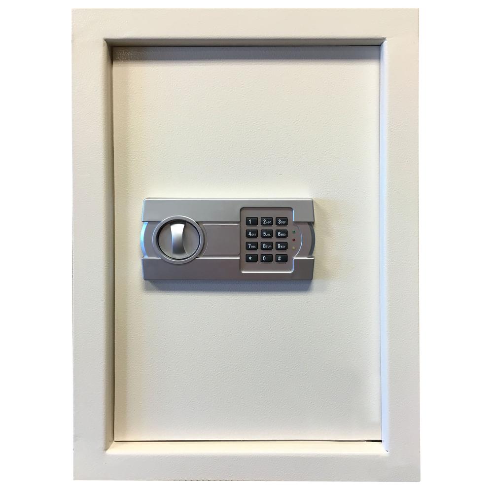Wall Safe with Electronic Lock - Beige. Picture 1
