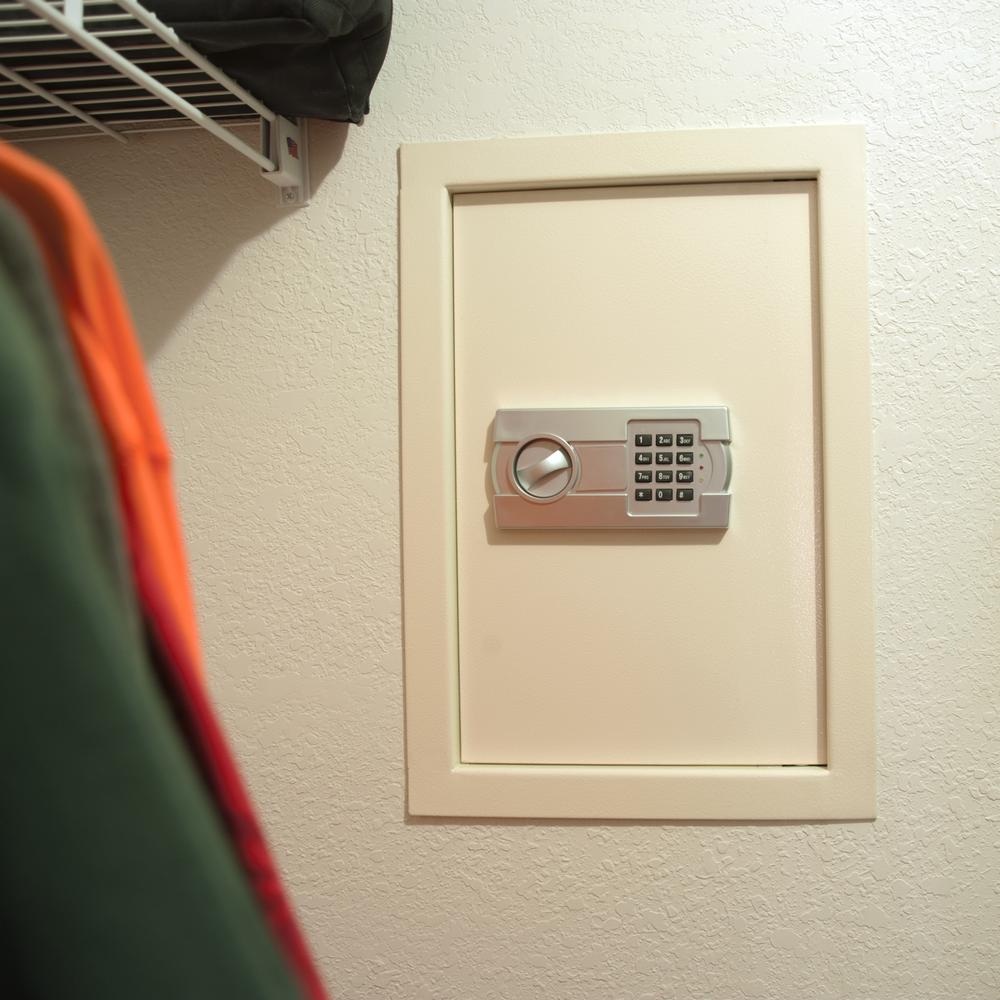 Wall Safe with Electronic Lock - Beige. Picture 6