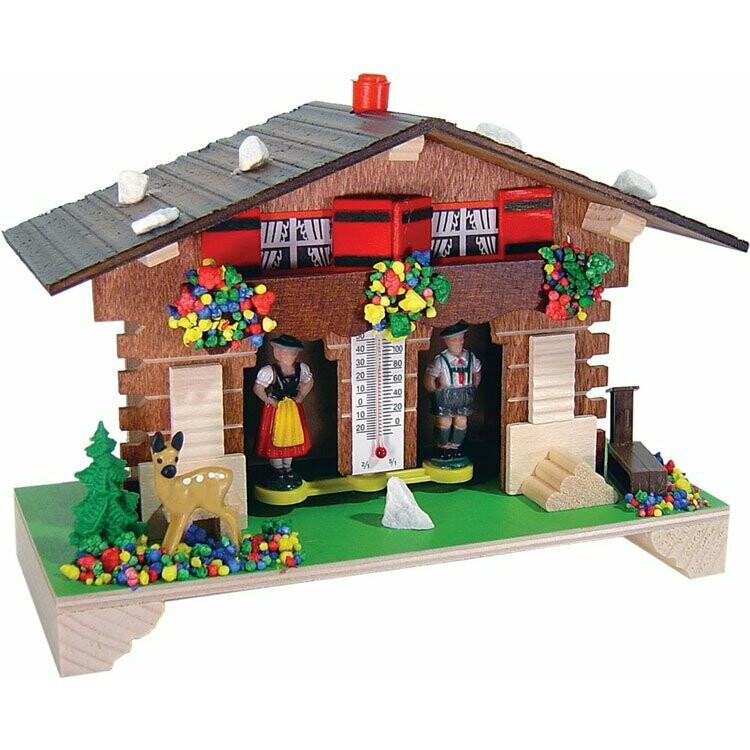 Traditional German Weatherhouse with Deer and Thermometer. Picture 1