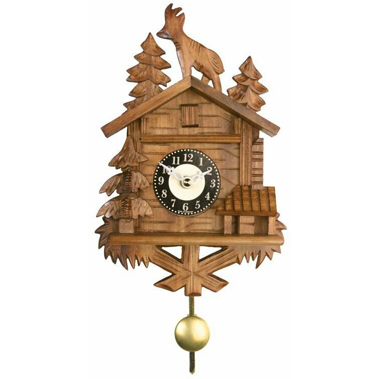 Quartz Novelty Clock -  Chalet with Billy Goat on Roof. Picture 1