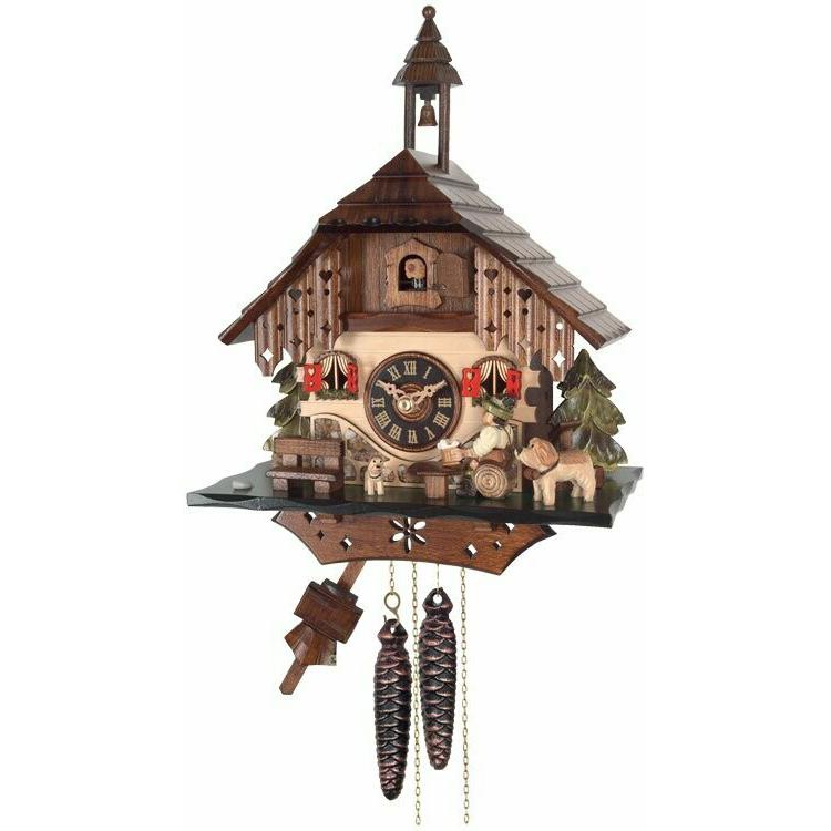 One Day Cottage Cuckoo Clock - Beer Drinker Raises Mug. Picture 1