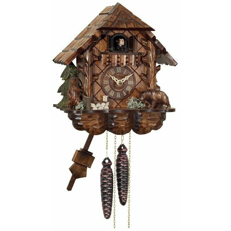 One Day Cuckoo Clock Cottage with Hand-carved Bears. Picture 1
