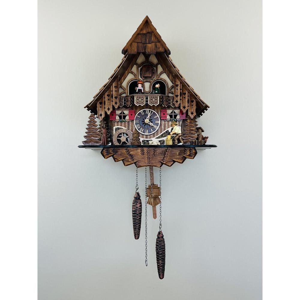 14" Cottage with Woodchopper and Waterwheel. Picture 1