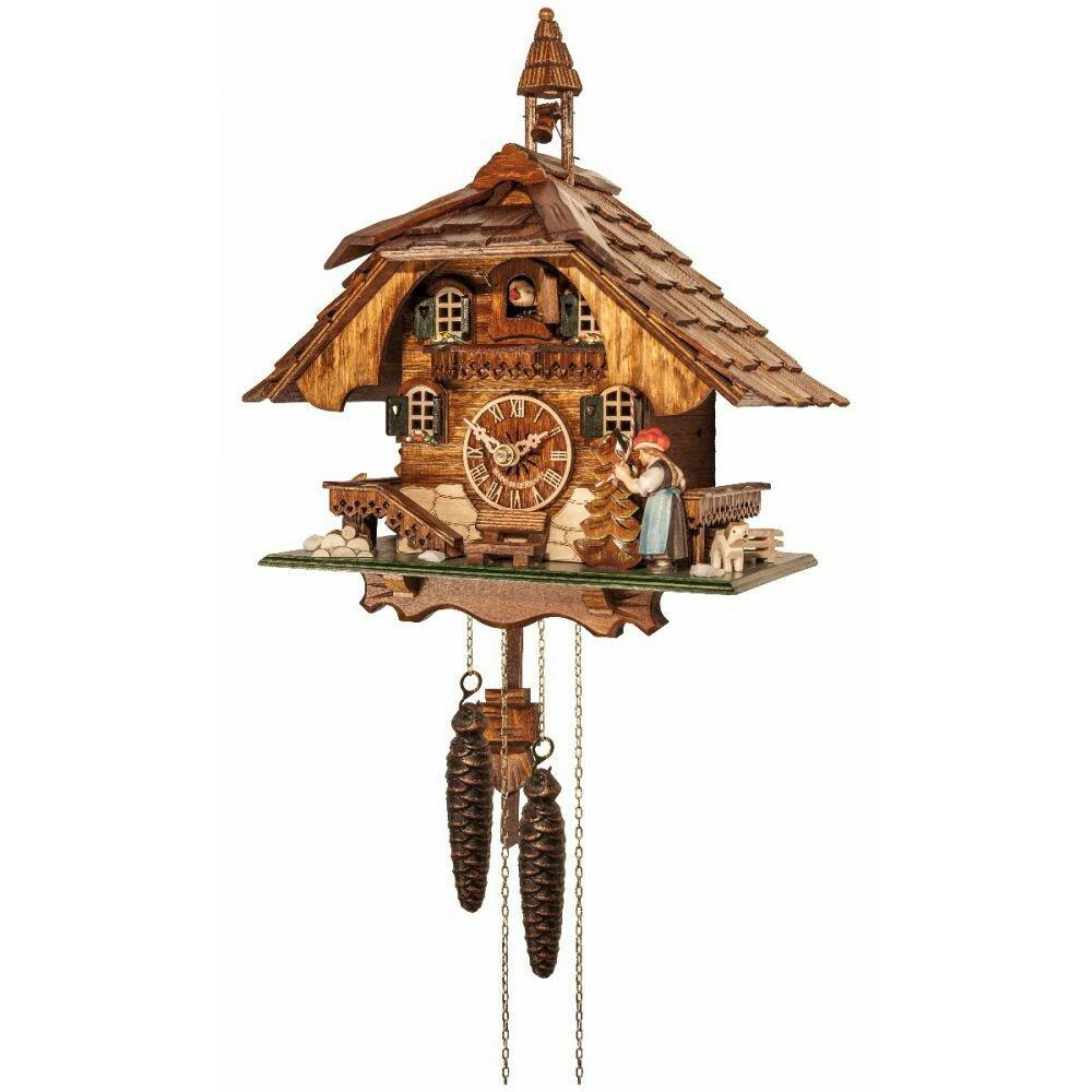 One Day Cuckoo Clock Chalet Lady Rings Bell. Picture 1