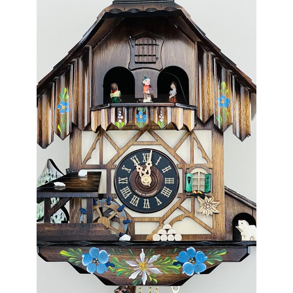 One Day Musical Cuckoo Clock Cottage with Dancers and Moving Waterwheel. Picture 3