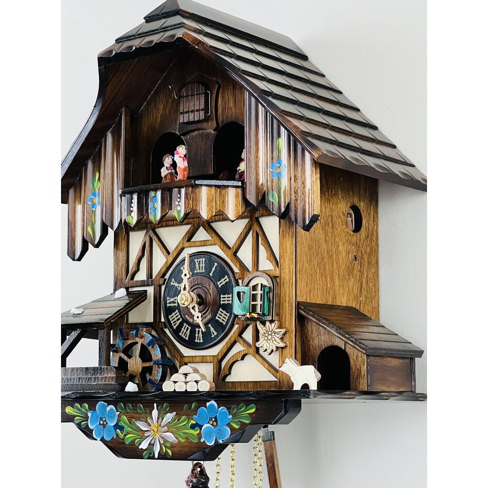 One Day Musical Cuckoo Clock Cottage with Dancers and Moving Waterwheel. Picture 2