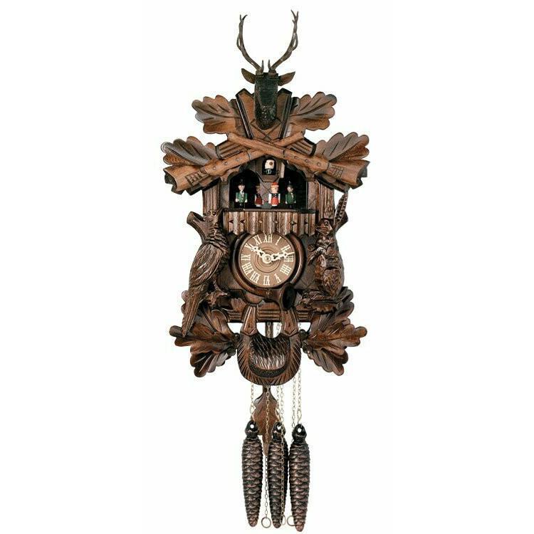 One Day Musical Hunter's Cuckoo Clock with Dancers. Picture 5