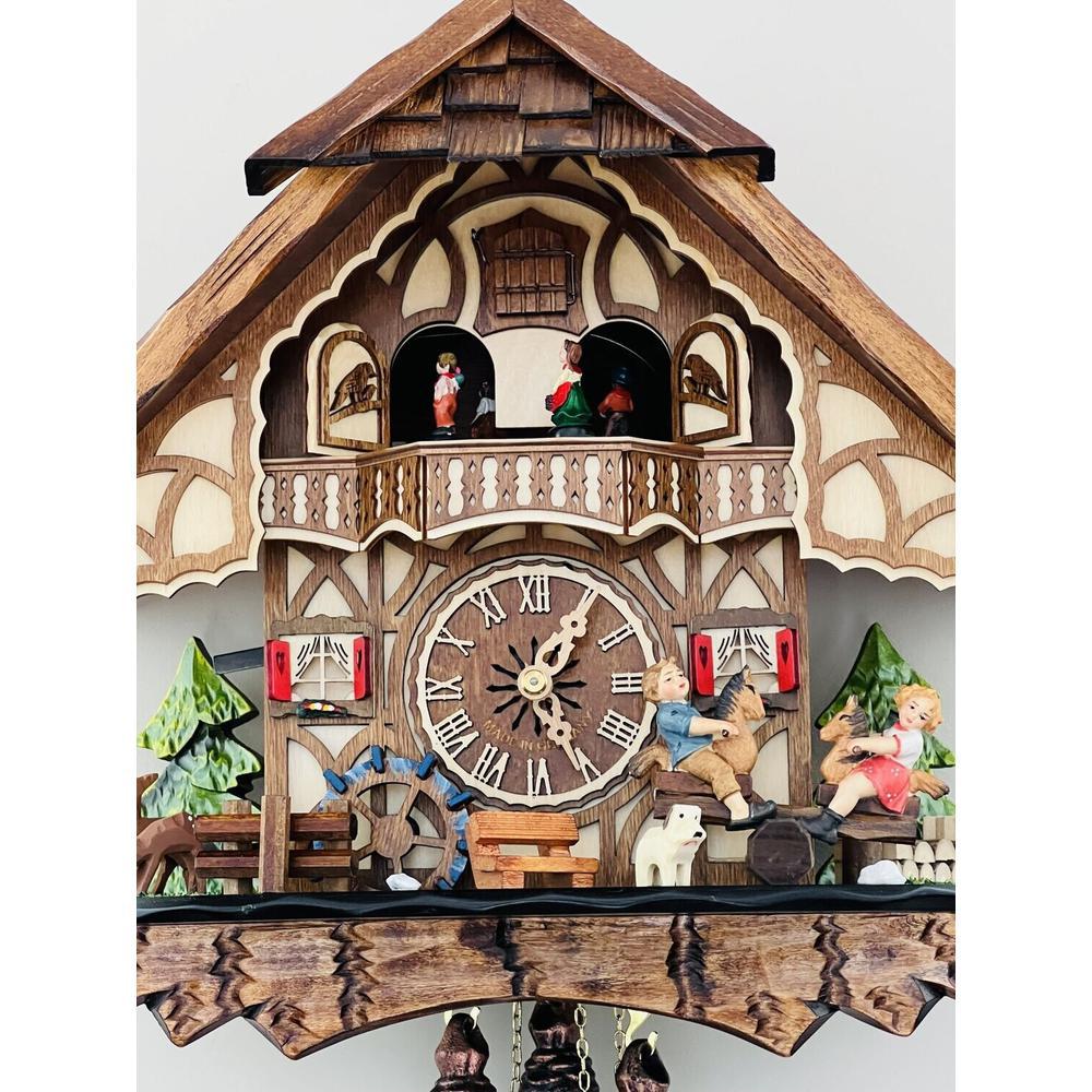 One Day Musical Cuckoo Clock Cottage with Boy and Girl on Seesaw. Picture 3