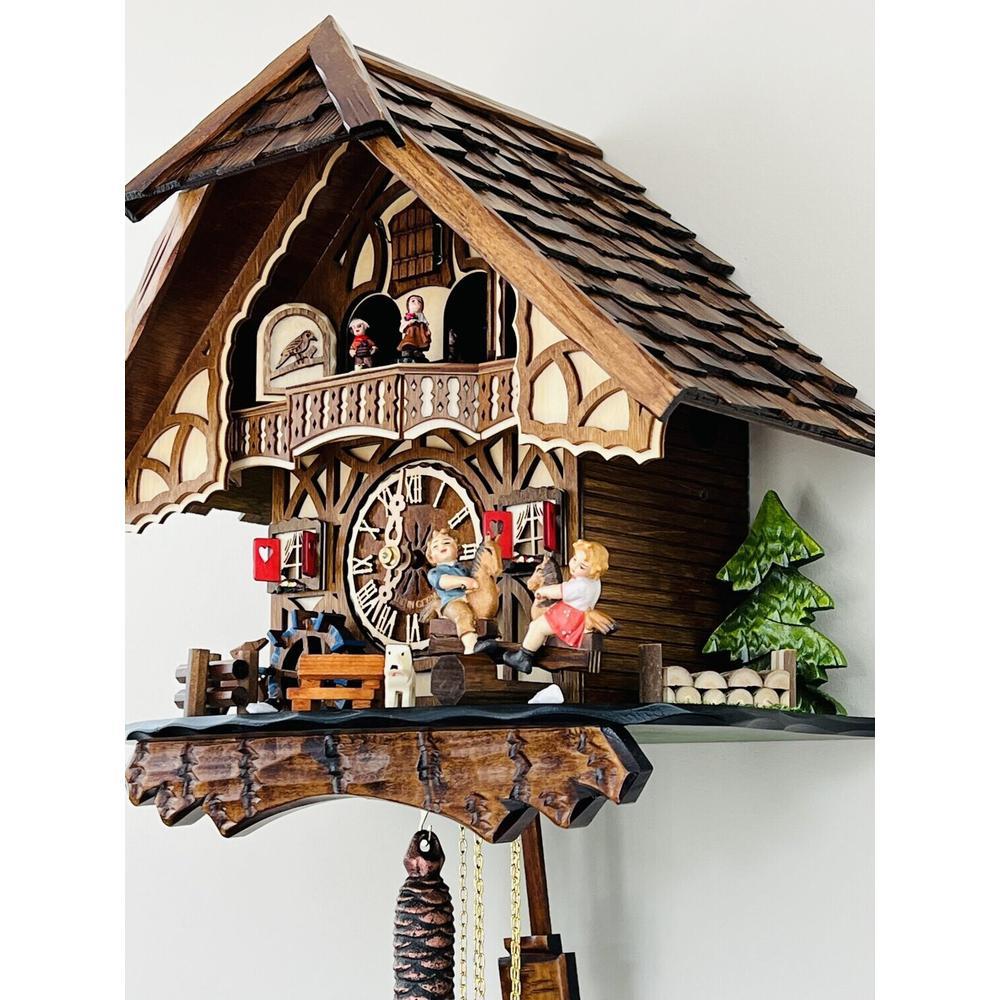 One Day Musical Cuckoo Clock Cottage with Boy and Girl on Seesaw. Picture 2
