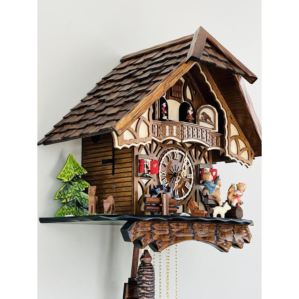 One Day Musical Cuckoo Clock Cottage with Boy and Girl on Seesaw. Picture 4
