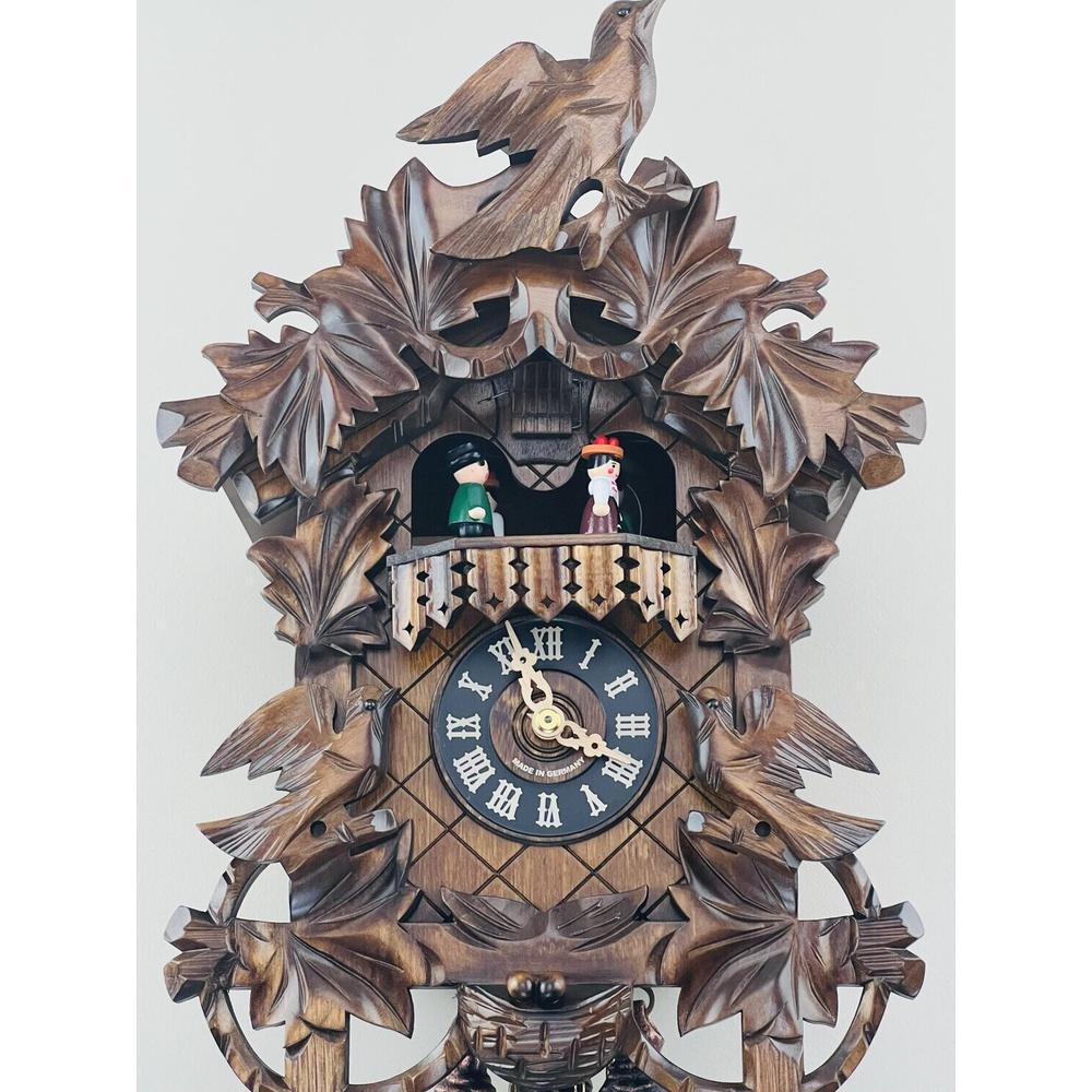 One Day Musical Cuckoo Clock with Hand carved Birds, Leaves, and Nest. Picture 3