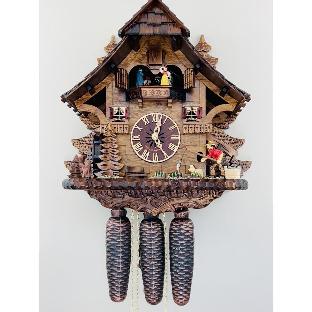 Eight Day Musical Cuckoo Clock Cottage. Picture 1