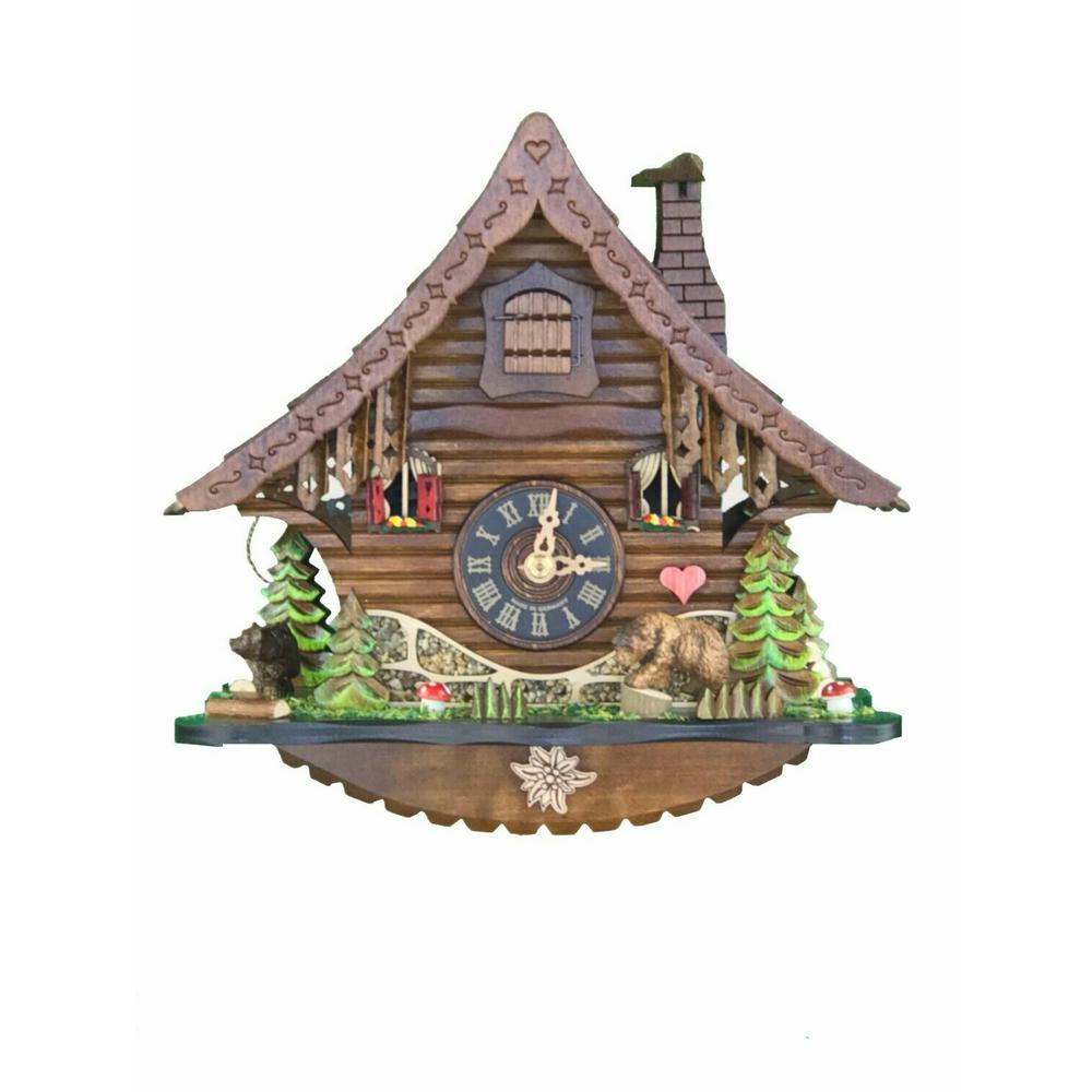 One Day Cuckoo Clock Cottage with Moving Bear. Picture 1