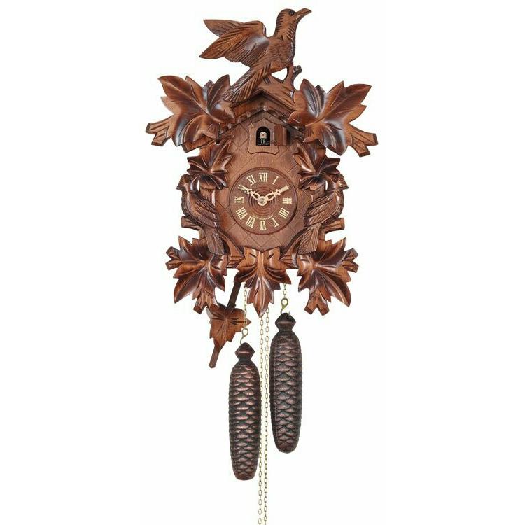 One Day Cuckoo Clock with Seven Hand-carved Leaves & Three Birds. Picture 7