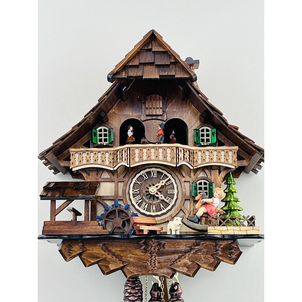 One Day Cottage Cuckoo Clock - Beer Drinker Raises Mug. Picture 3