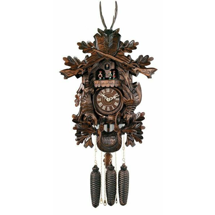 Eight Day Musical Hunter's Cuckoo Clock with Dancers. Picture 6