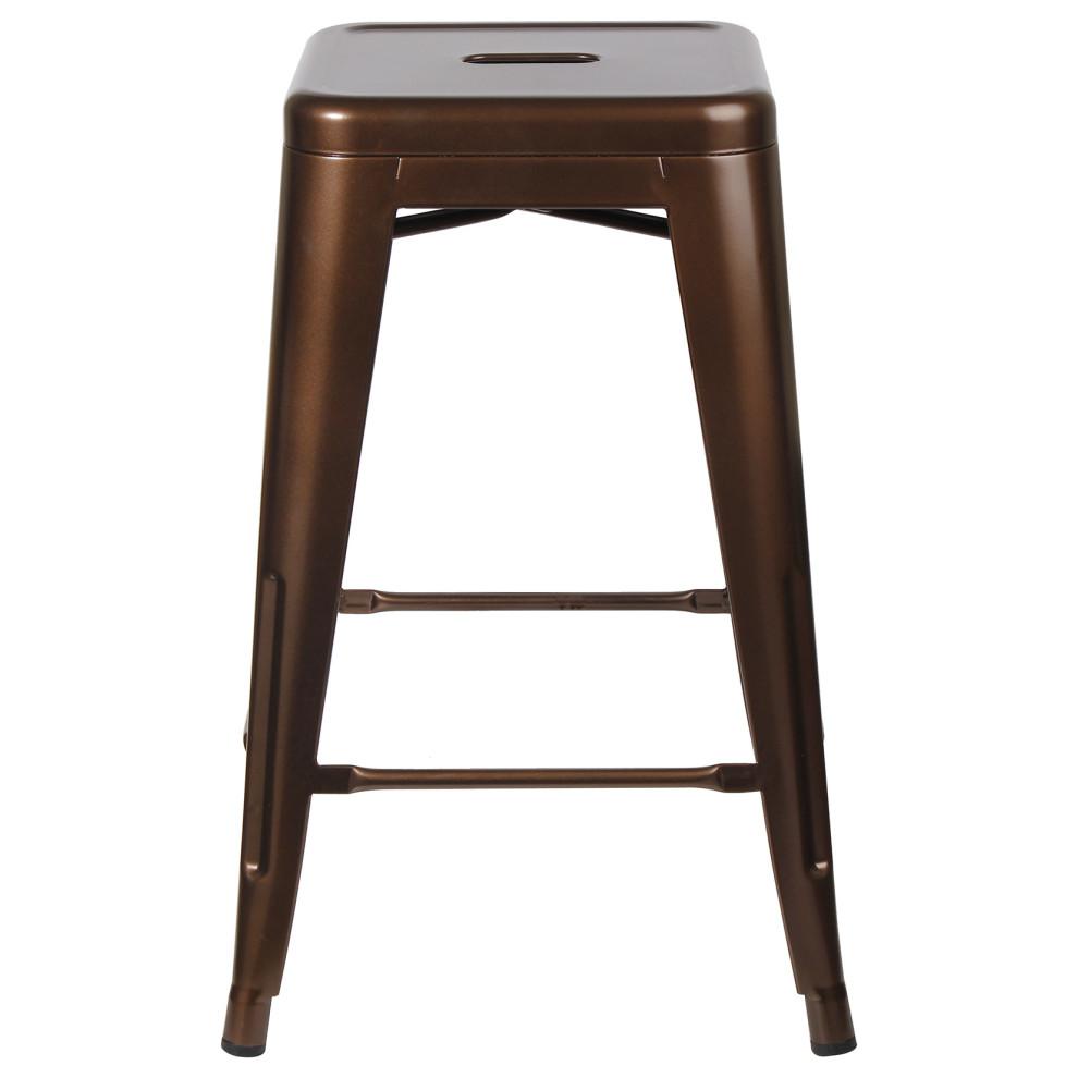 Coffee Backless Metal Bar Stools, Set of 1. Picture 1
