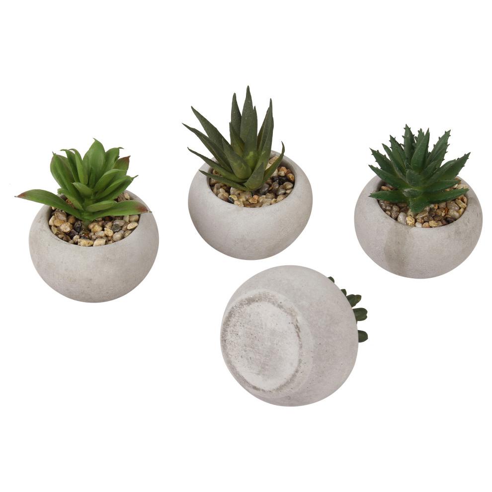 Artificial Mini Potted Succulents Set of 4. Picture 1