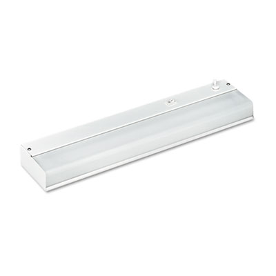 Under-Cabinet Fluorescent Fixture, Steel, 18.25"w x 4"d x 1.63"h, White. Picture 2
