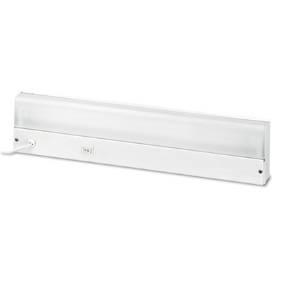 Under-Cabinet Fluorescent Fixture, Steel, 18.25"w x 4"d x 1.63"h, White. Picture 3
