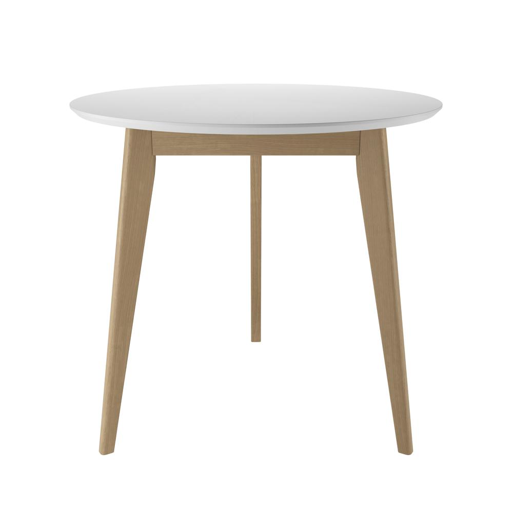 Orion Light 31 inch 3 Legs Round Table for 3 Person-Birch Solid Wood. Picture 1
