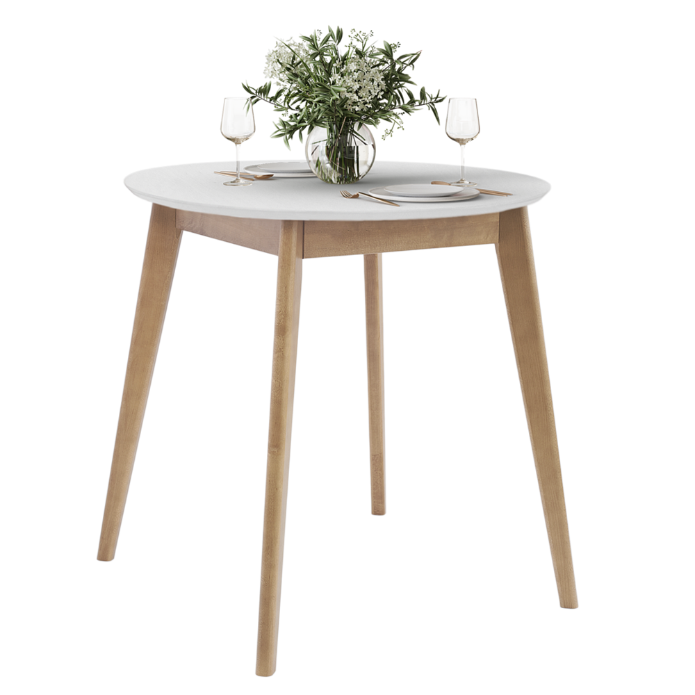 DAIVA CASA Orion 31 inch Round Wooden Dining Table. Picture 1