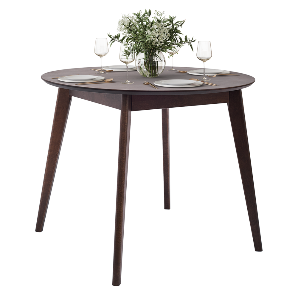 DAIVA CASA Orion 35 inch Round, Wooden Dining Table. Picture 1