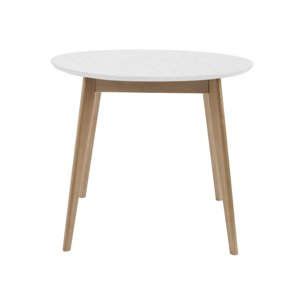 DAIVA CASA Orion 37 inch Round Wooden Dining Table. Picture 7