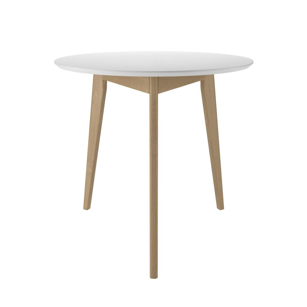 Orion Light 31 inch 3 Legs Round Table for 3 Person-Birch Solid Wood. Picture 2