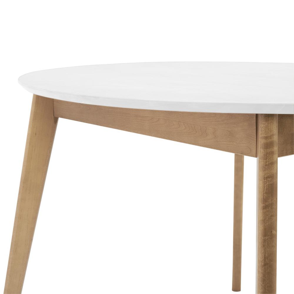 Orion 45 inch Round Wooden Dining Table, Birch. Picture 5