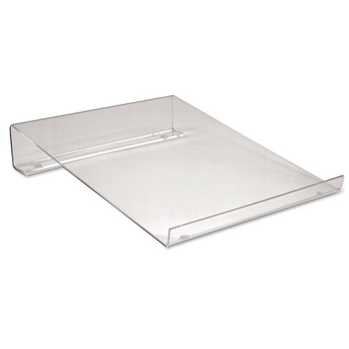 Large Angled Acrylic Calculator Stand, 9 x 11 x 2, Clear. Picture 2