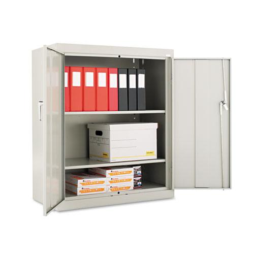 Assembled 42" High Heavy-Duty Welded Storage Cabinet, Two Adjustable Shelves, 36w x 18d, Light Gray. The main picture.