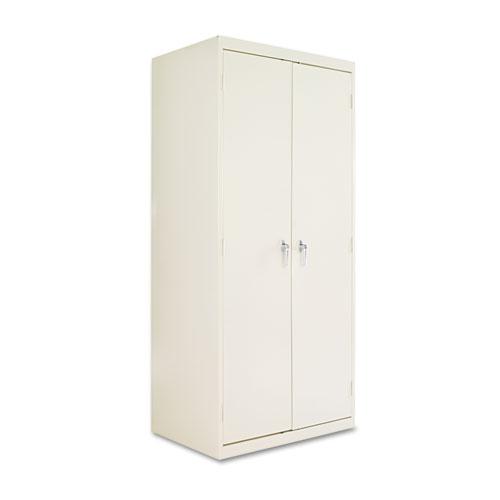 Assembled 78" High Heavy-Duty Welded Storage Cabinet, Four Adjustable Shelves, 36w x 24d, Putty. Picture 1