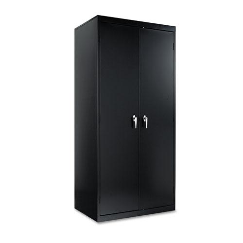 Assembled 78" High Heavy-Duty Welded Storage Cabinet, Four Adjustable Shelves, 36w x 24d, Black. Picture 2