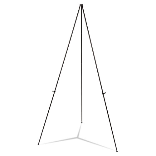 Heavy-Duty Instant Setup Foldaway Easel, Adjusts 25" to 63" High, Aluminum, Black. Picture 1