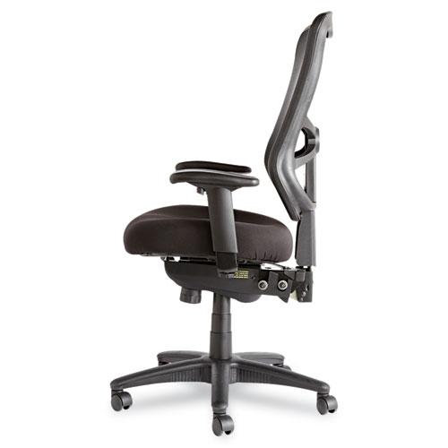 Alera Elusion Series Mesh High-Back Multifunction Chair, Supports Up to 275 lb, 17.2" to 20.6" Seat Height, Black. Picture 13