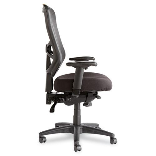 Alera Elusion Series Mesh High-Back Multifunction Chair, Supports Up to 275 lb, 17.2" to 20.6" Seat Height, Black. Picture 7