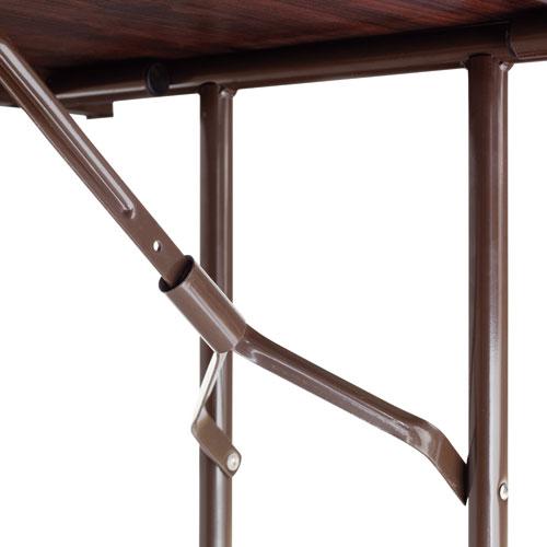 Wood Folding Table, Rectangular, 59.88w x 29.88d x 29.13h, Mahogany. Picture 3