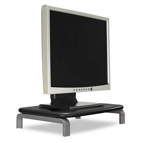 Monitor Stand with SmartFit, For 21" Monitors, 11.5" x 9" x 3", Black/Gray, Supports 80 lbs. The main picture.