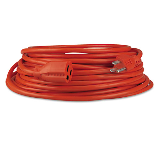 Indoor/Outdoor Extension Cord, 25 ft, 13 A, Orange. Picture 2